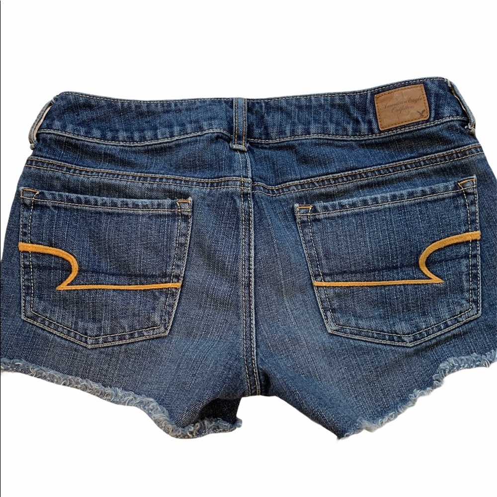 American Eagle Distressed Cotton Jean Shorts - Picture 2 of 7